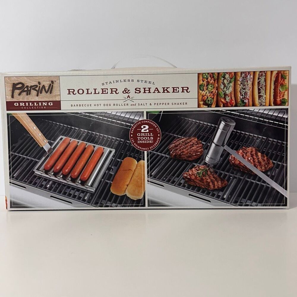 Parini Stainless Steel Hot Dog Roller and Shaker